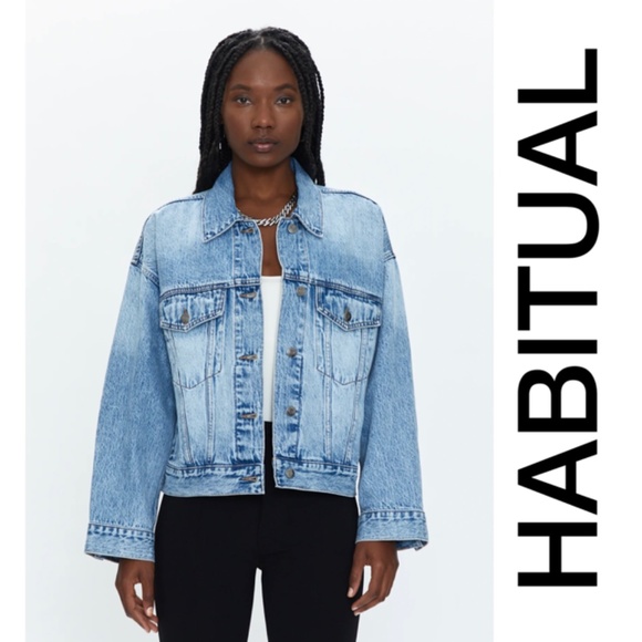 NWT HABITUAL MARGOT REVERSIBLE DENIM JEAN JACKET - Picture 1 of 10
